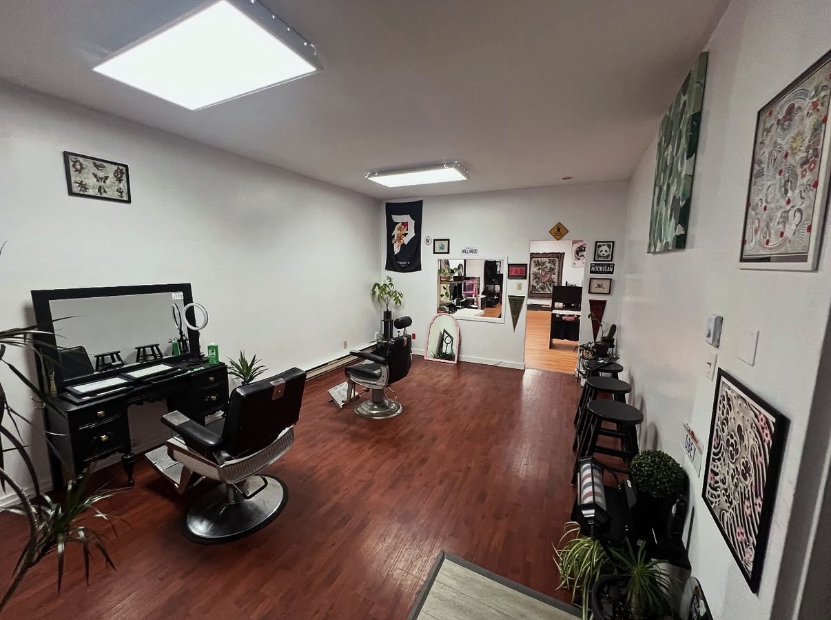 Inside Tropical Barbershop in Moncton, NB